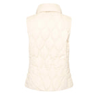 HV Society bodywarmer ecru met golvende doorstikking en teddykraag voor dames