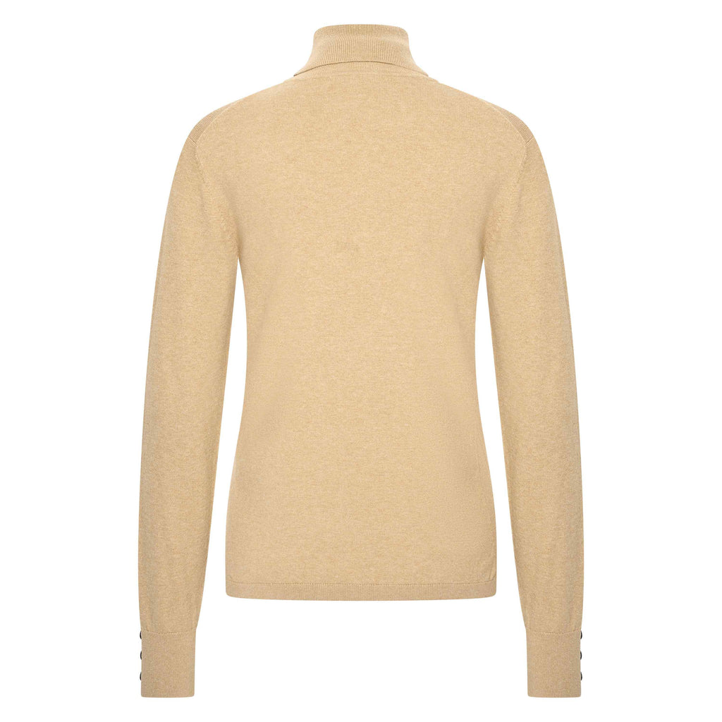HV Society trui camel met col en knoopjes aan de mouwen voor dames