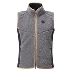 HV Society bodywarmer grijs met teddy en zwarte zijpanelen voor dames