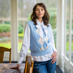 HV Society blouse wit met strikkraag en fijn stippenmotief voor dames