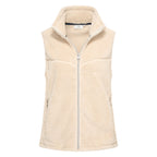HV Society bodywarmer ecru met teddystof en opstaande kraag voor dames