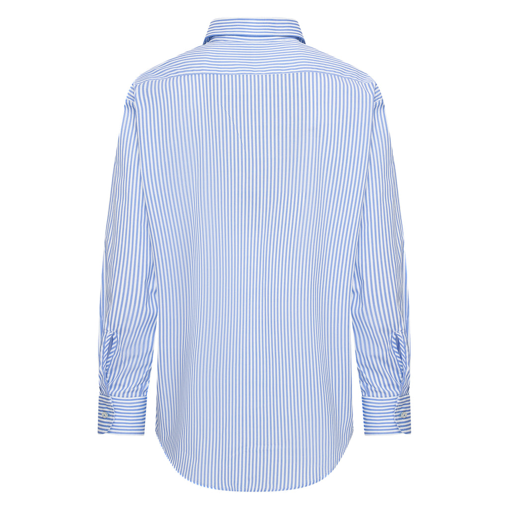 HV Society blouse lichtblauw met fijne witte strepen voor dames