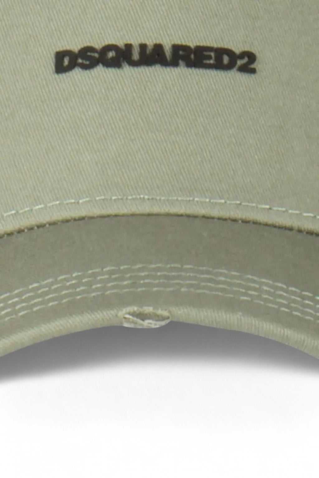 Dsquared2 pet groen met geborduurd logo en distressed klep unisex