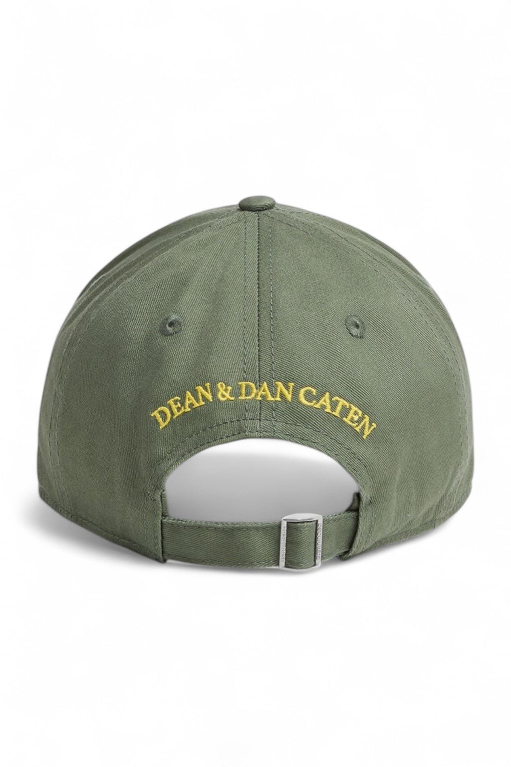 Dsquared2 pet groen met DSQ2-patch en distressed klep unisex