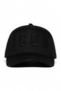 Dsquared2 pet zwart met ton-sur-ton ICON-borduursel unisex