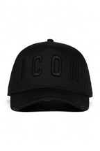 Dsquared2 pet zwart met ton-sur-ton ICON-borduursel unisex