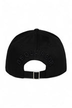Dsquared2 pet zwart met ton-sur-ton ICON-borduursel unisex