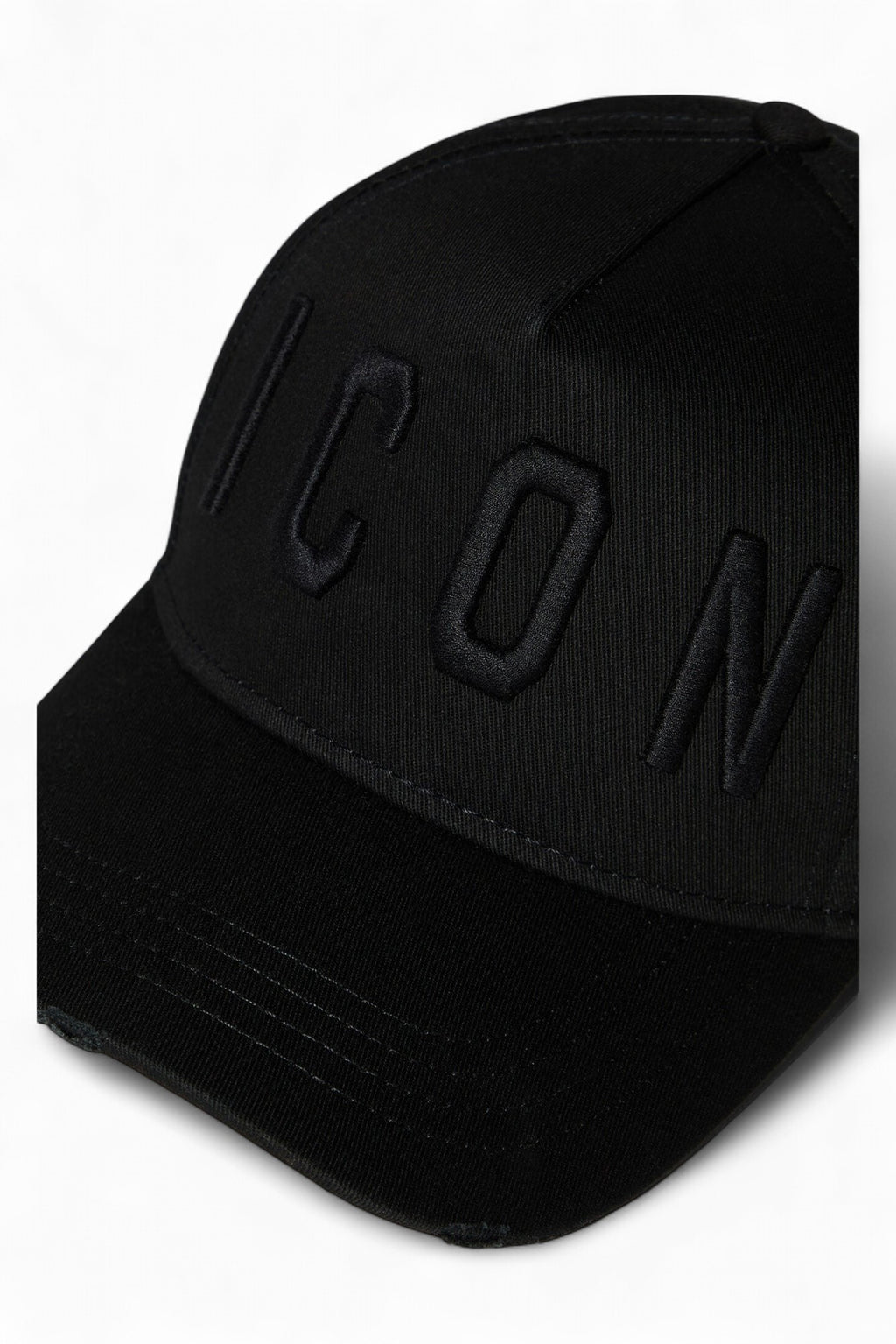 Dsquared2 pet zwart met ton-sur-ton ICON-borduursel unisex
