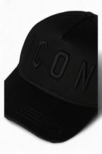 Dsquared2 pet zwart met ton-sur-ton ICON-borduursel unisex