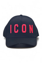 Dsquared2 pet zwart met roze ICON-borduursel unisex
