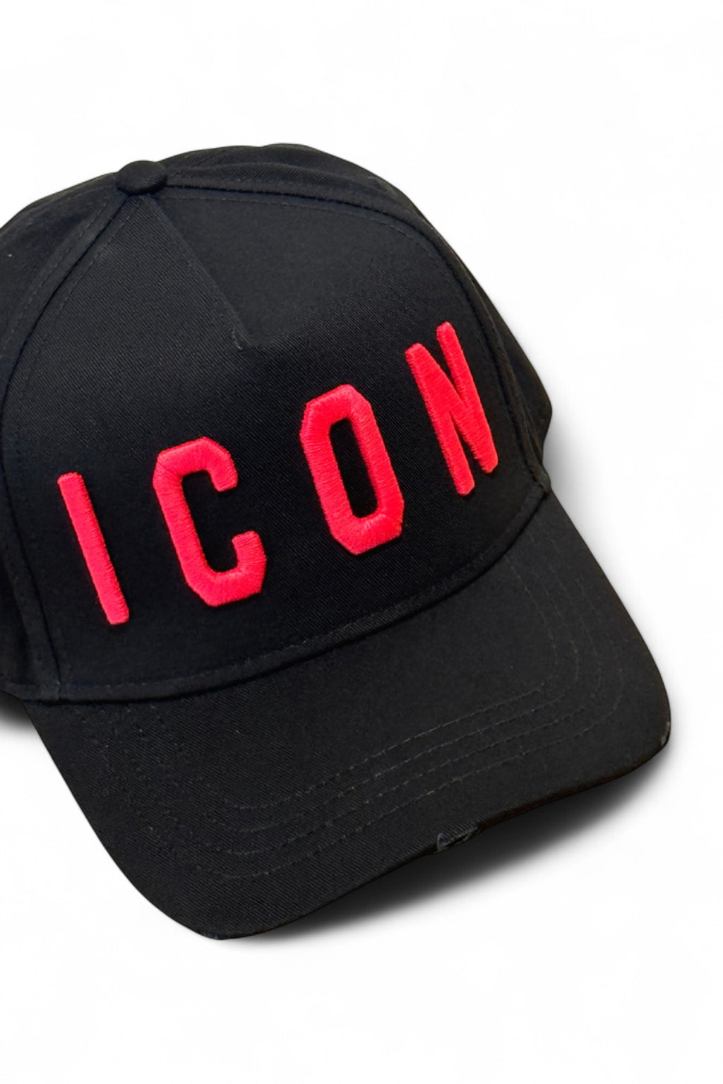 Dsquared2 pet zwart met roze ICON-borduursel unisex