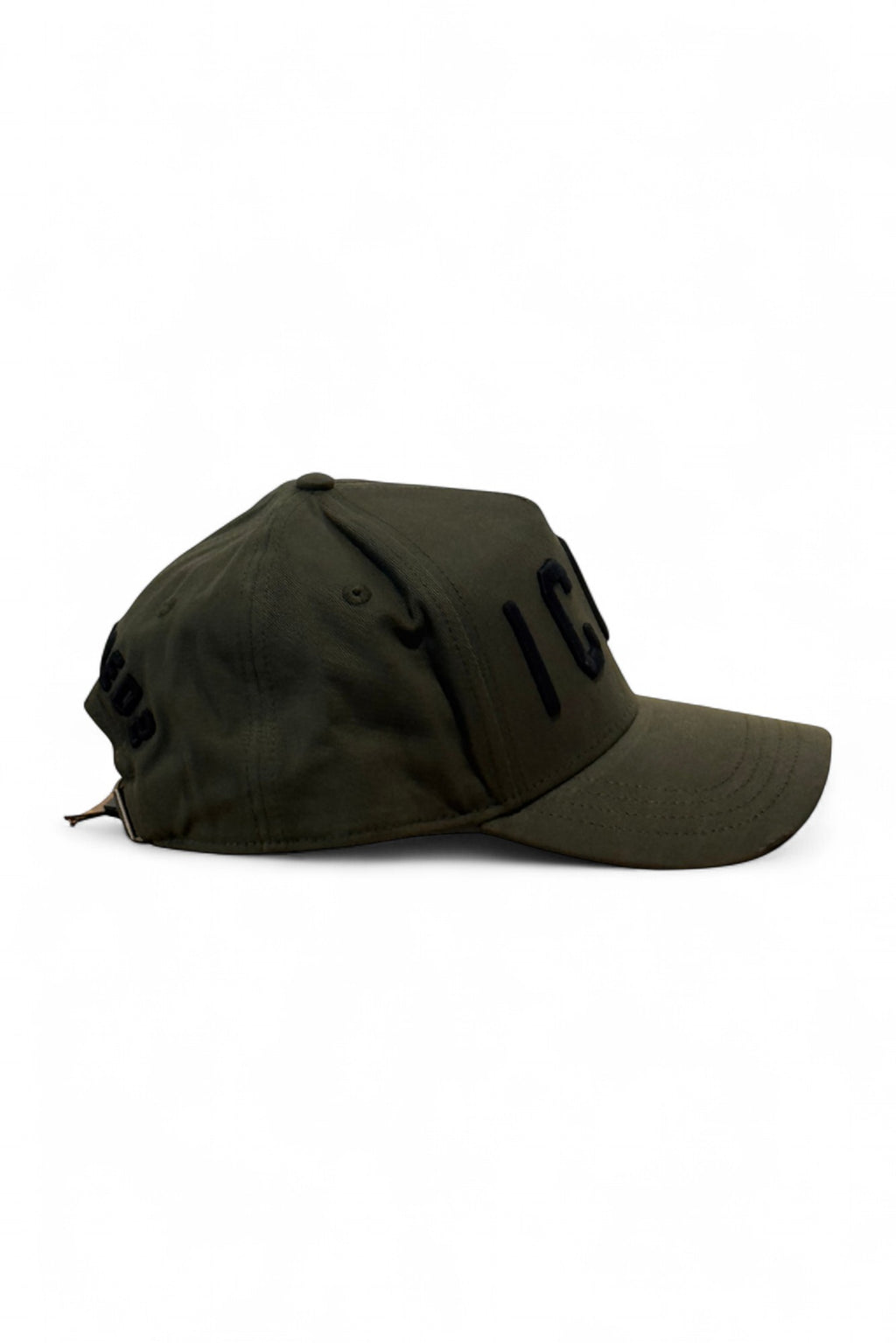 Dsquared2 pet khaki met zwart ICON-borduursel unisex