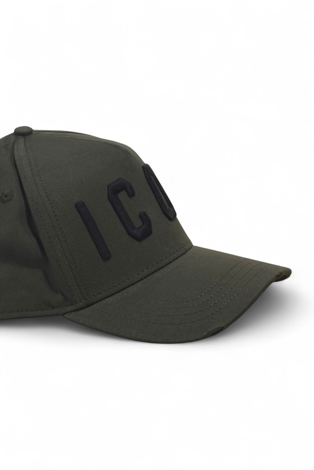 Dsquared2 pet khaki met zwart ICON-borduursel unisex