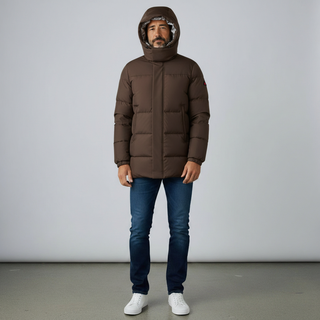 Peuterey jas winter donker grijs pour hangend – 2