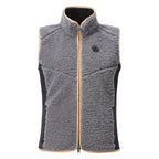 HV Society bodywarmer grijs met teddy en zwarte zijpanelen voor dames