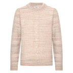 HV Society trui beige met gemêleerde strepen en kabelmotief voor dames