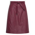 HV Society rok bordeaux in imitatieleer met strikceintuur voor dames