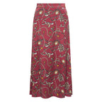 HV Society rok bordeaux met kettingprint en midilengte voor dames
