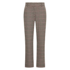 HV Society broek bruin met pied-de-poule motief en rechte pijpen voor dames