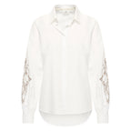 HV Society blouse ecru met geborduurde mouwen voor dames