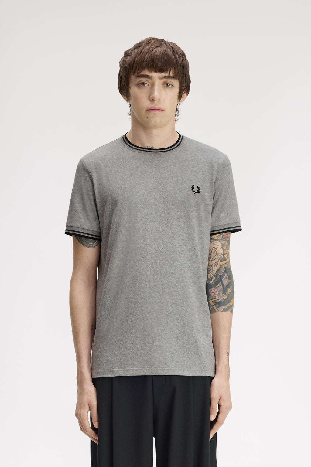 Fred Perry - T-shirt - Gris clair
