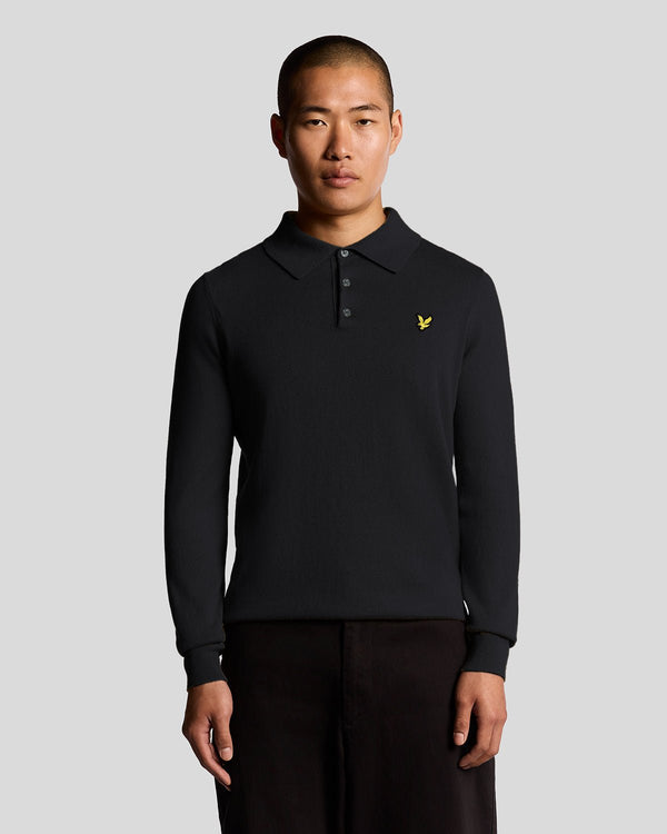 Lyle & Scott trui polo donkerblauw voor heren