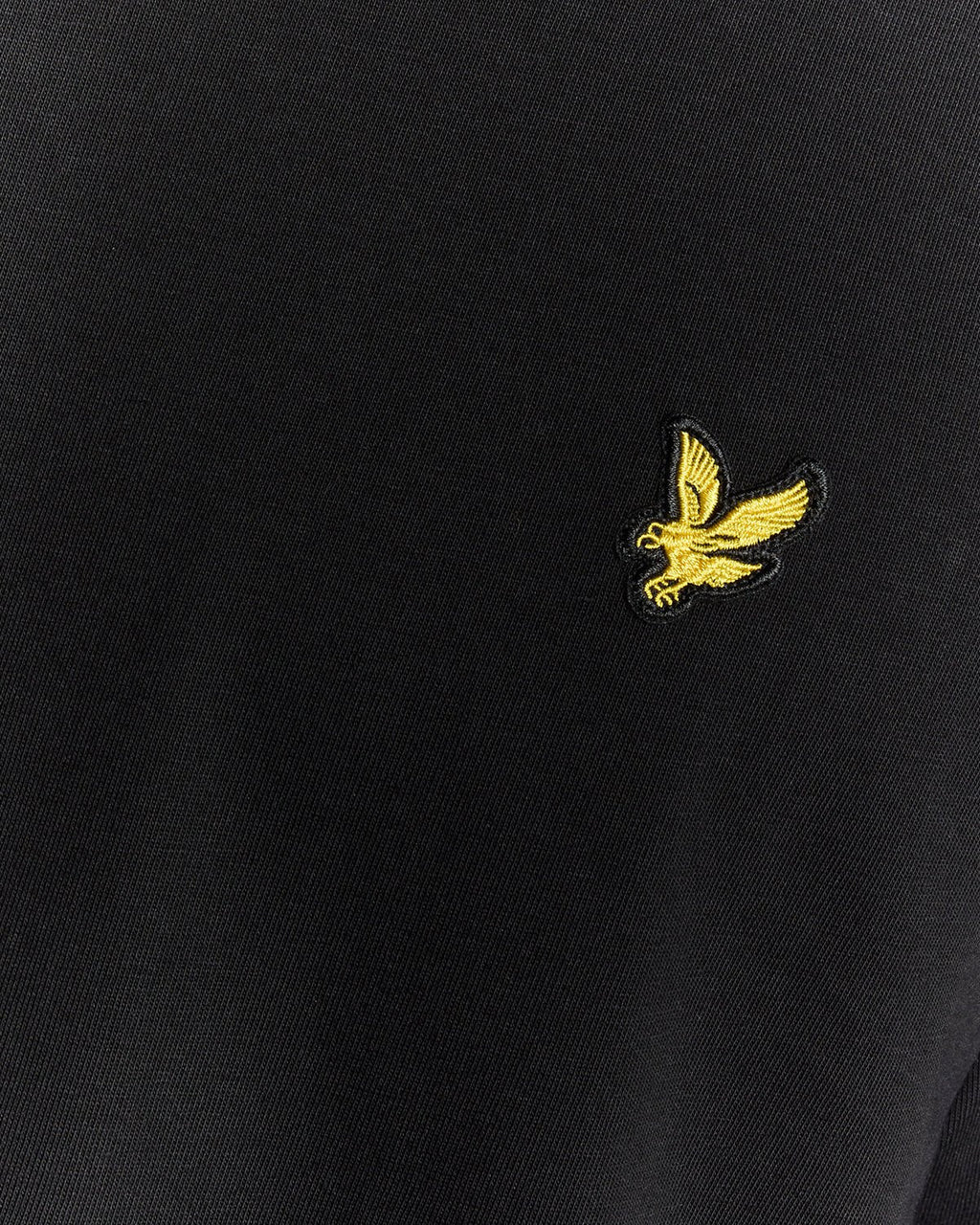 Lyle & Scott T-shirt zwart met ronde hals en geborduurd logo voor heren