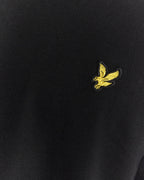 Lyle & Scott T-shirt zwart met ronde hals en geborduurd logo voor heren