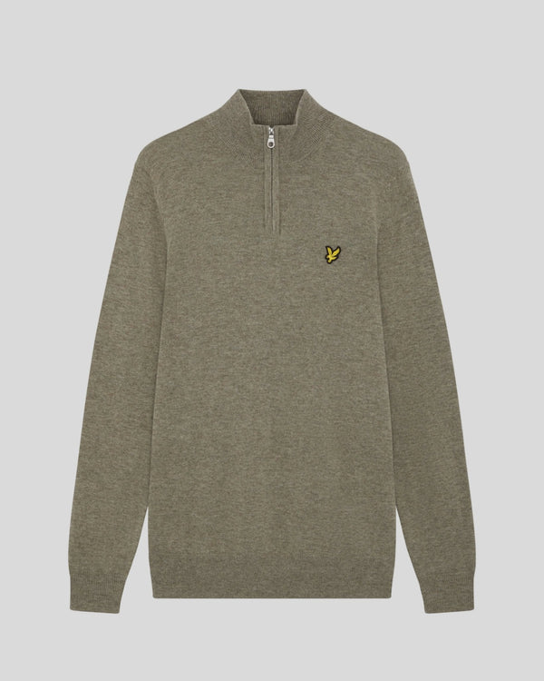Lyle & Scott trui rits kaki voor heren