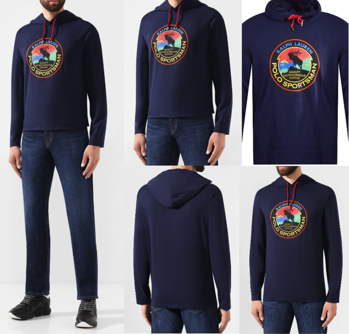Ralph Lauren hoodie marineblauw voor heren – 2