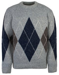 Indicode trui lichtgrijs argyle