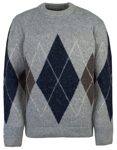 Indicode trui lichtgrijs argyle