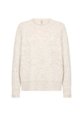 Soyaconcept trui beige met pluizige structuur en geribde boorden voor dames