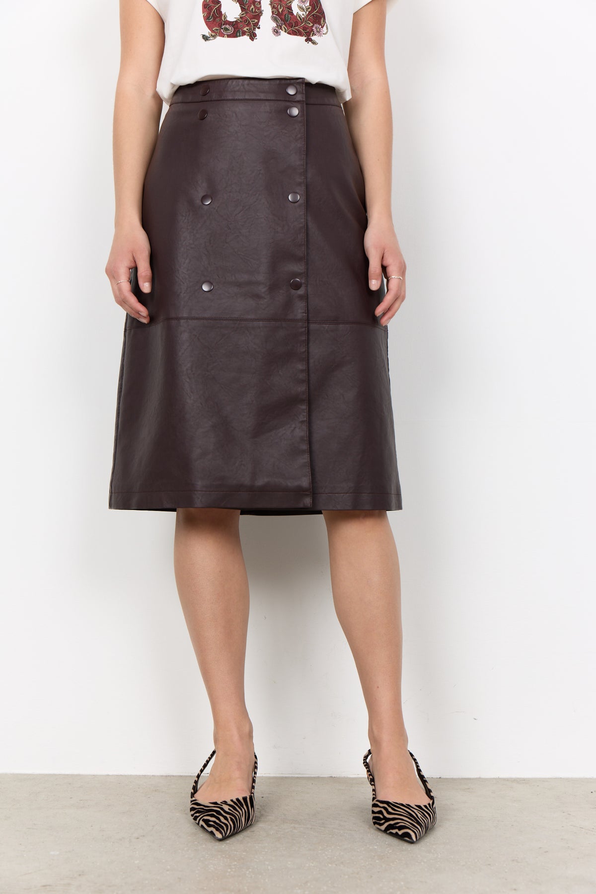 Soyaconcept rok donkerbruin voor dames – 4