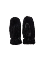 Soyaconcept handschoenen zwart als wanten in imitatiebont voor dames