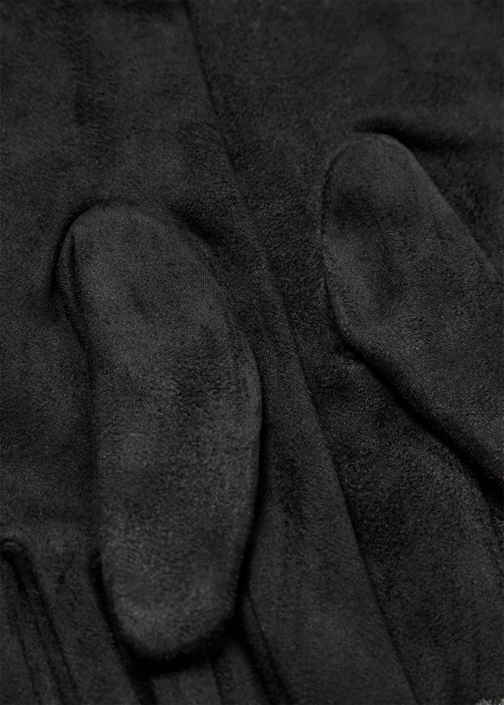 Soyaconcept gants noirs effet suède à petite fleur brodée pour femme