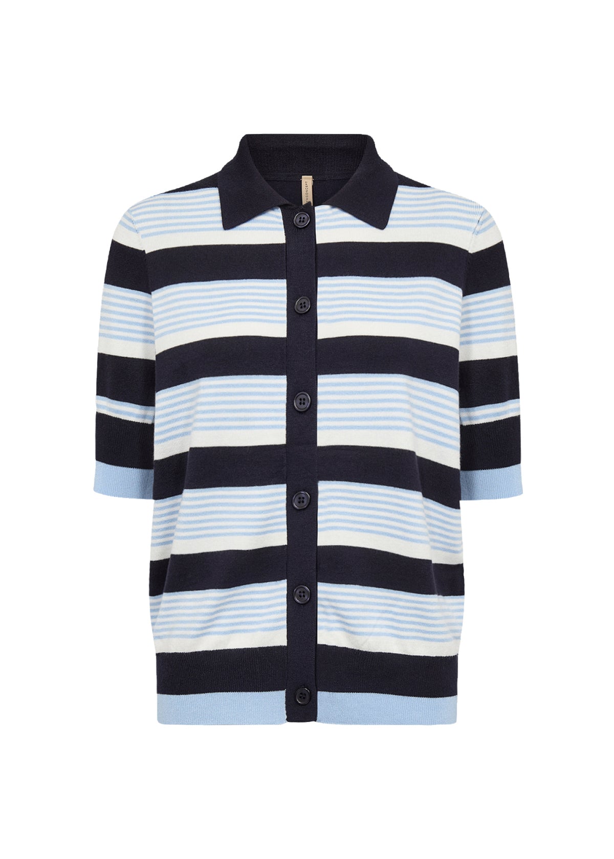 Soyaconcept gilet bleu pour femme