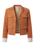Baum und Pferdgarten blazer roest met klepzakken en goudkleurige knopen voor dames
