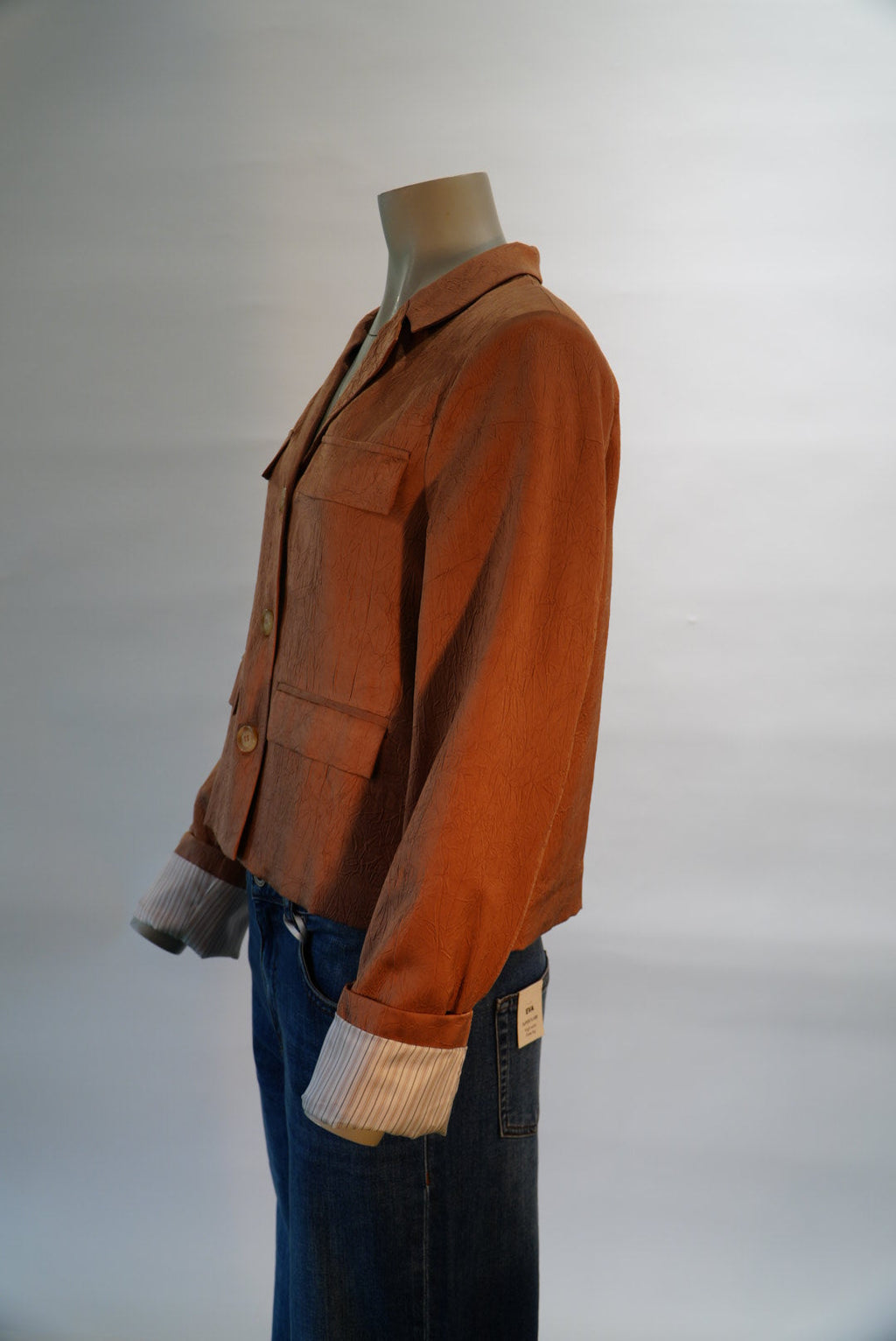 Baum und Pferdgarten blazer roest met klepzakken en goudkleurige knopen voor dames