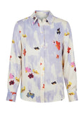 Stine Goya blouse ecru met waterverfprint en bloemen voor dames