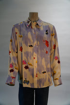 Stine Goya blouse ecru met waterverfprint en bloemen voor dames