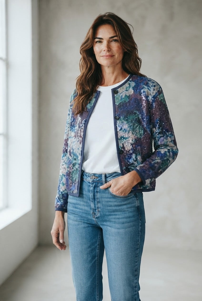 Gigue cardigan blauw pour dames – 2