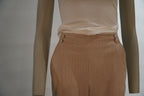 Kocca pantalon beige en velours côtelé à jambes larges pour femme