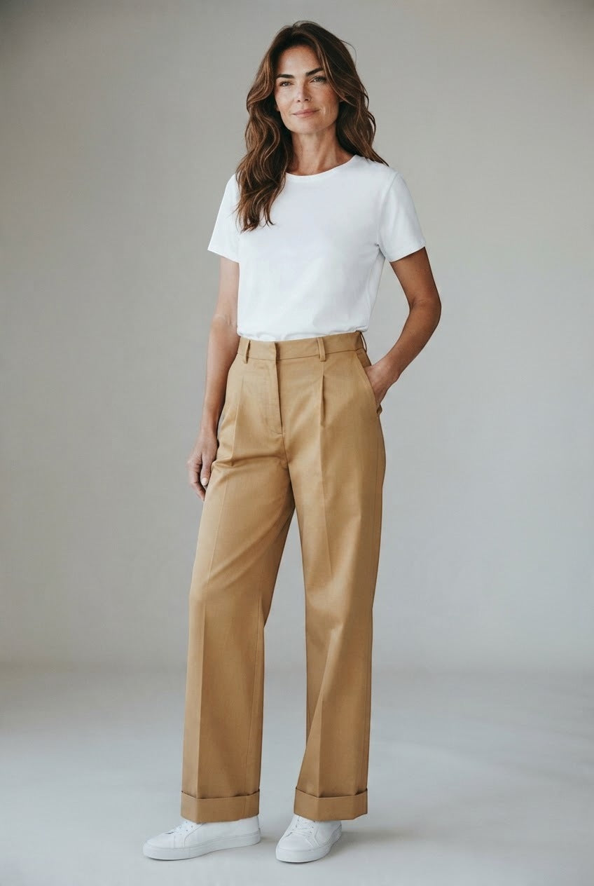 Selected broek camel voor dames – 2