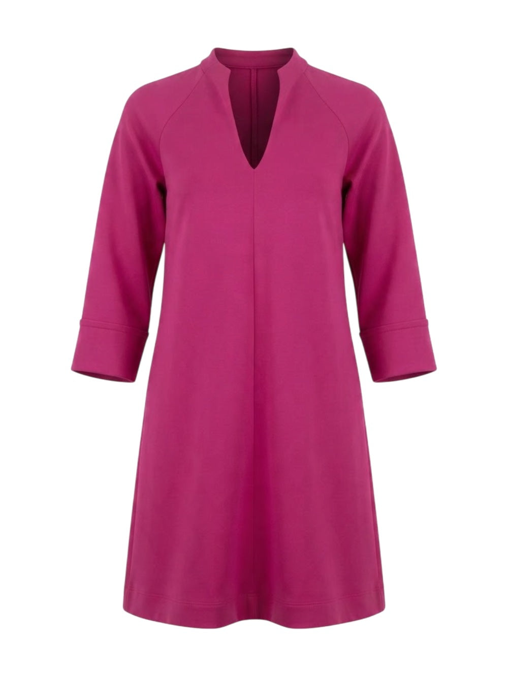 Senso jurk fuchsia met V-hals en driekwartmouwen voor dames
