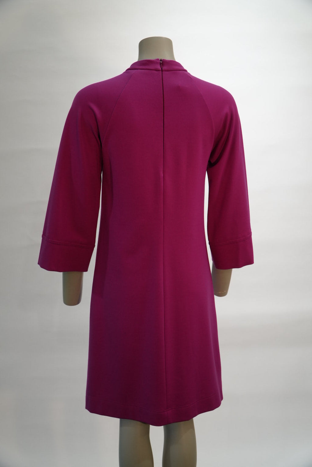 Senso jurk fuchsia met V-hals en driekwartmouwen voor dames