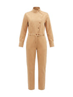 Ba&Sh jumpsuit ecru met asymmetrische knoopsluiting voor dames