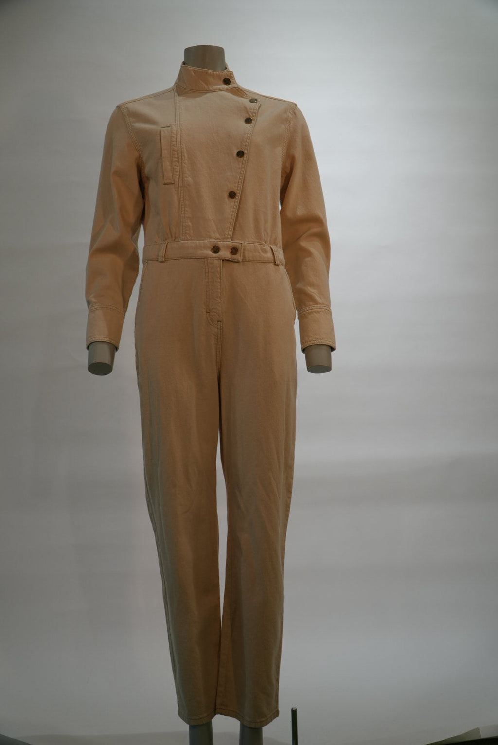 Ba&Sh jumpsuit ecru met asymmetrische knoopsluiting voor dames