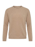 Ottod'Ame trui beige met ronde hals voor dames