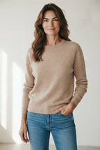 Ottod'Ame trui beige met ronde hals voor dames